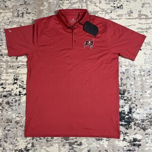 NWT NFL Men’s Antigua Tampa Bay Buccaneers Lightweight Polo Shirt Size Large